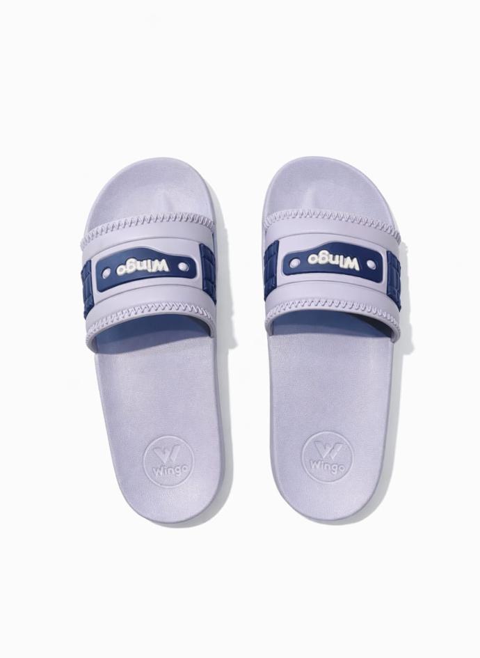 Wingo white and blue flip flops for men pair of 1