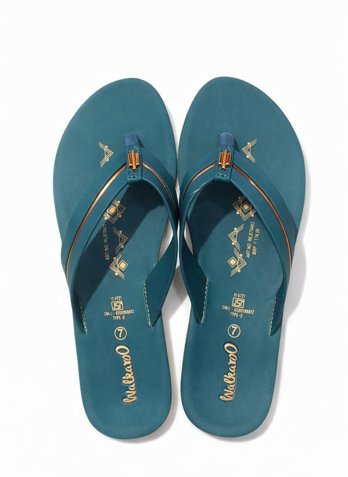 Walkaroo women daily wear green colour sandals pair of 1