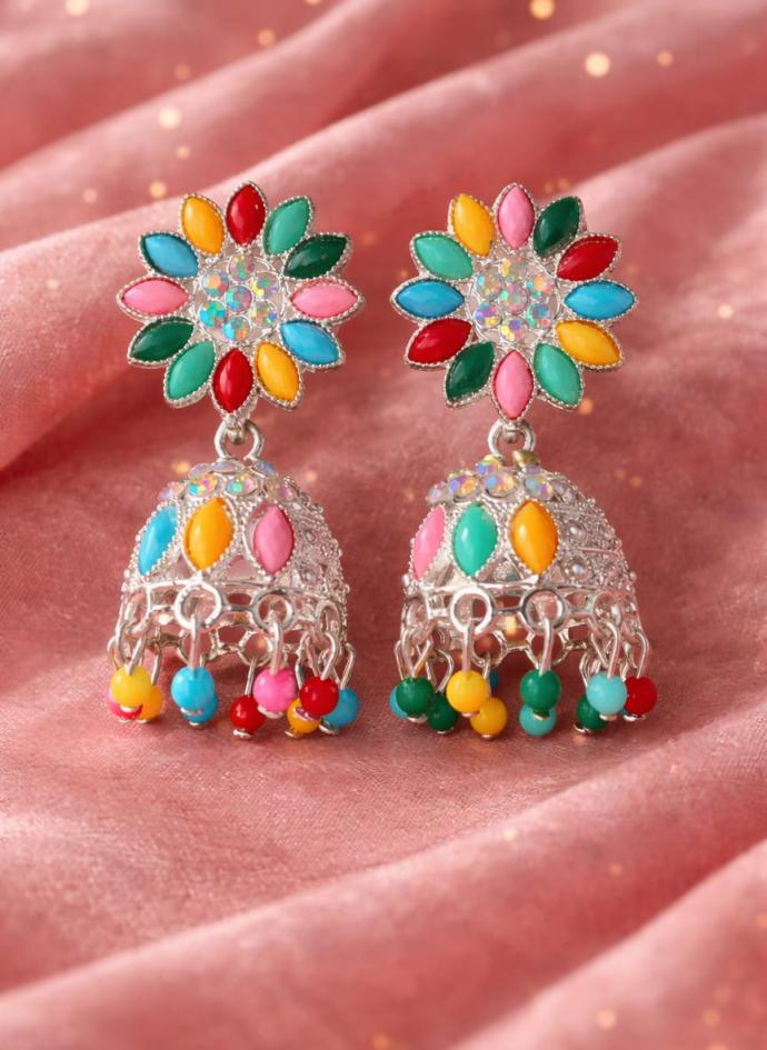 Dini multicolored jumka earrings pair of 1