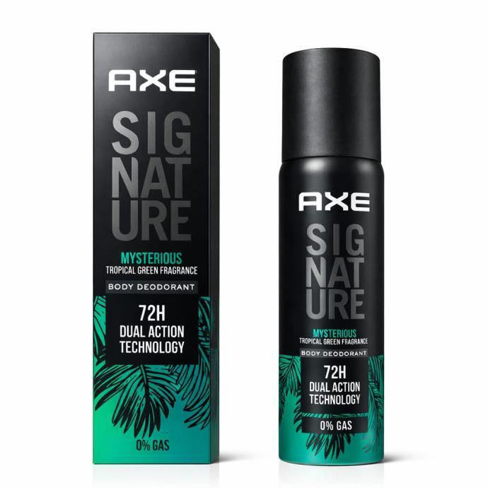 AXE Signature Mysterious No Gas Deodorant Bodyspray For Men 122 Ml, Tropical Green