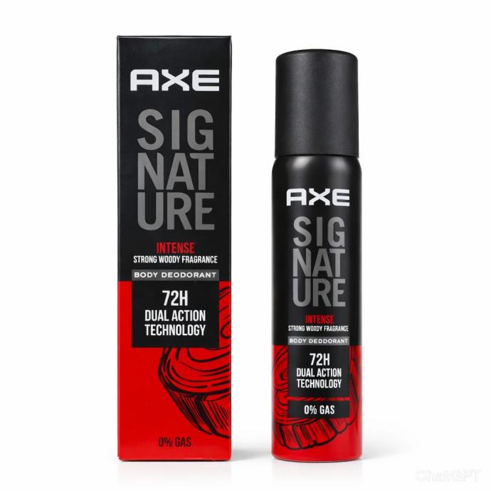 Axe Signature Intense Long Lasting No Gas Deodorant Bodyspray Perfume for Men 122 ml