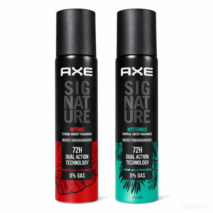 Axe signature mysterious and intense deodorant no gas body perfume body spray for men 244 ml , pack of 1