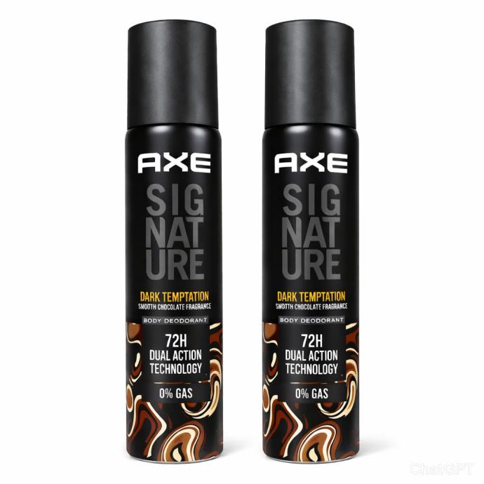 Axe Signature dark temptation deodorant no gas body perfume body spray for men 244 ml , pack of 2