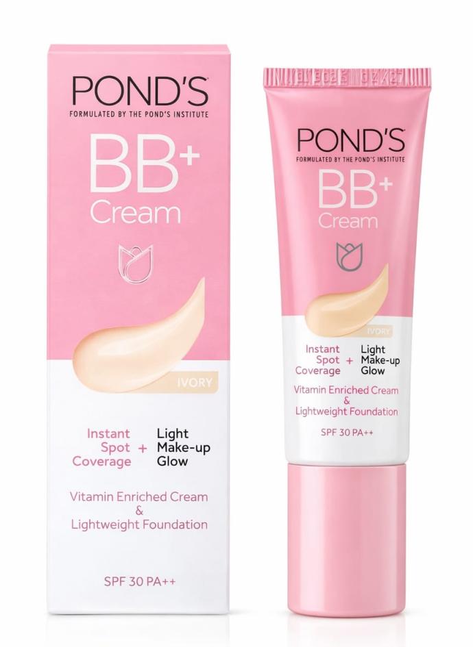 POND'S BB Cream  Instant Spot Coverage  Light Makeup Glow  Ivory 9g