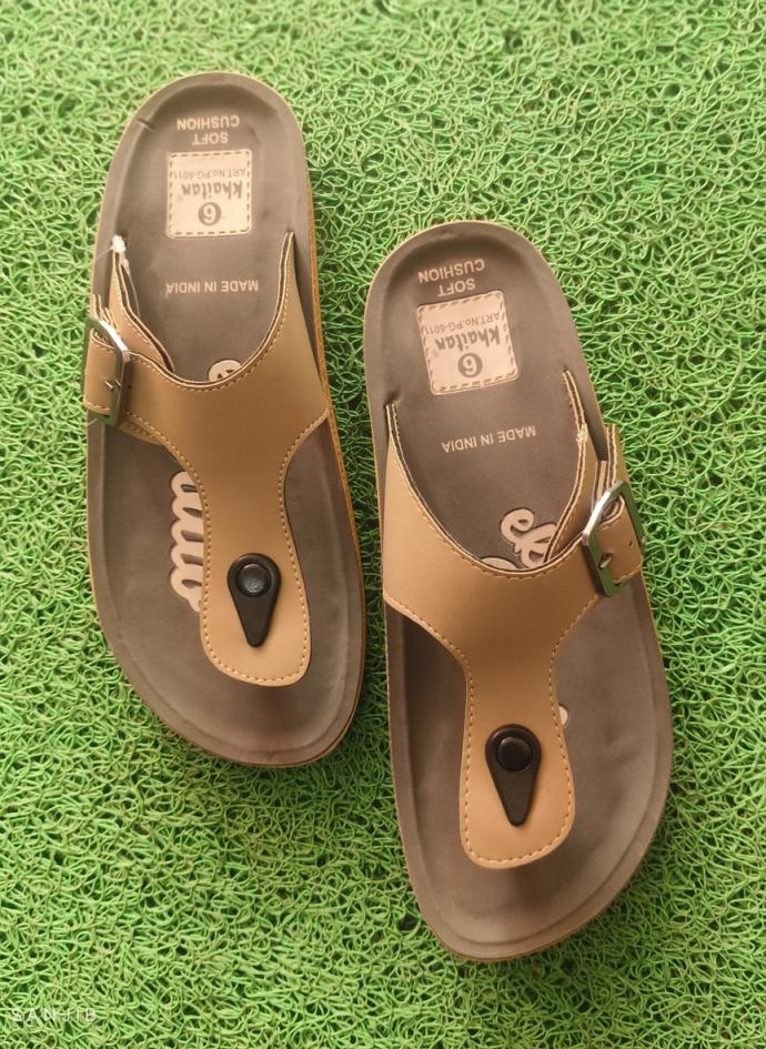 Khaitan beige color comfort sandal for men pair of 1