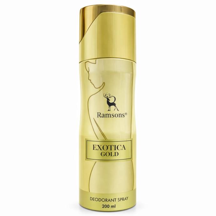 Ramsons Exotica Gold Deodorant200ml Deo for Women Deodorant Body Spray Bodyspray Skin Friendly Long Lasting Fragrance