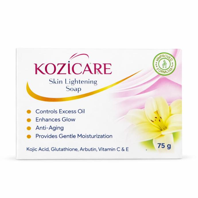 Kozicare skin lightening soap with kojic acid and arbutin 75 gm pack of 1