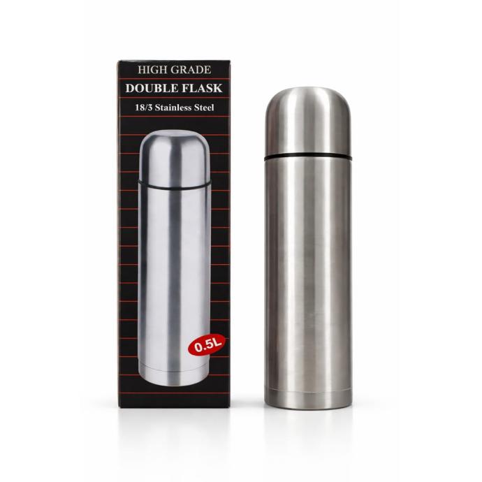 Eagle high Grade Vacuum Flask 188 500ml  Hot and Cold Water Bottle with PushDown Lid  Double Walled Stainless Steel Bottle for Travel, Home, Office, School, Picnic,  Steel Thermos 0.5L