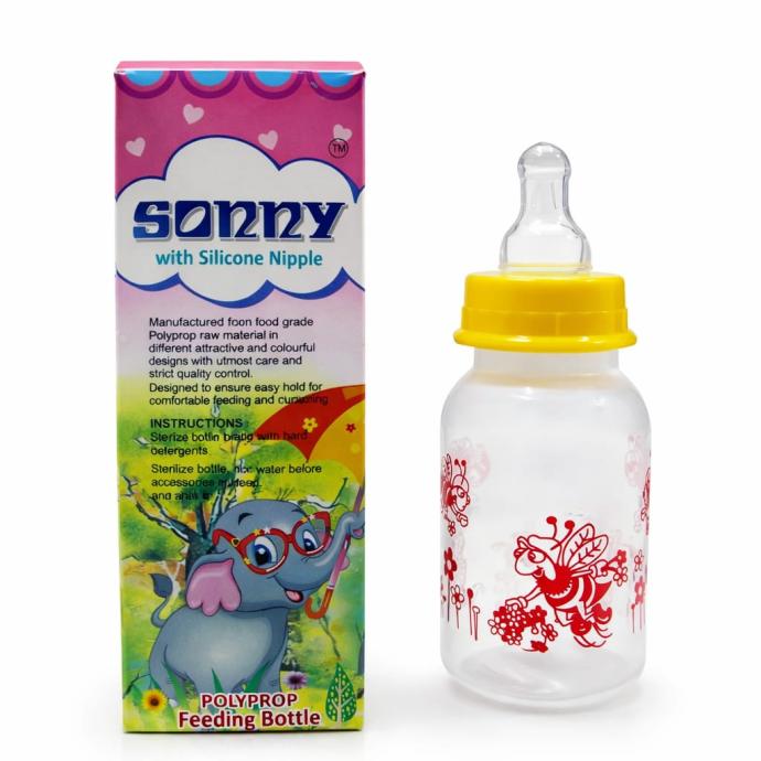 Sonny original milk feeding bottle ,bpa free milk bottle for children,fully secure 125 ml off white