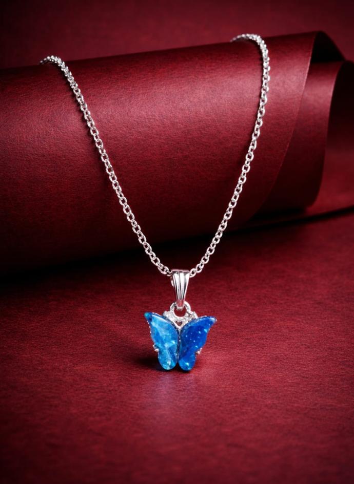 blue Buterfly pedant chain for women and girls