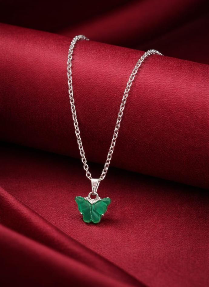 Green Buterfly pedant chain for women and girls