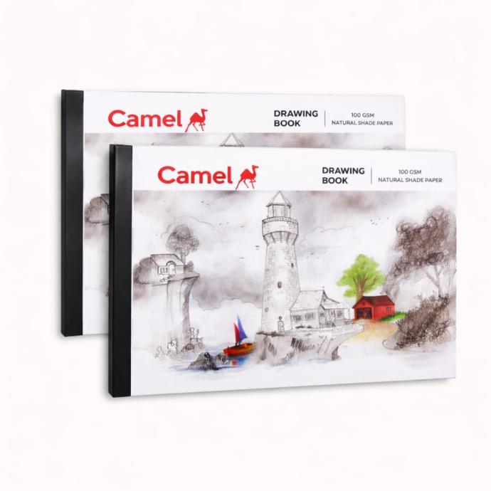 Camel drawing book with 100 GSM natural shade paper  pack of 2