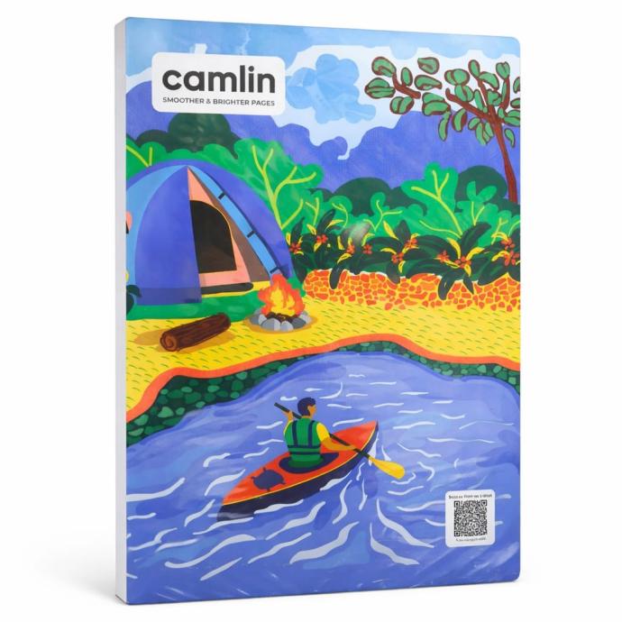 Camlin 140 pages unruled notebook for school students pack of 6 pcs
