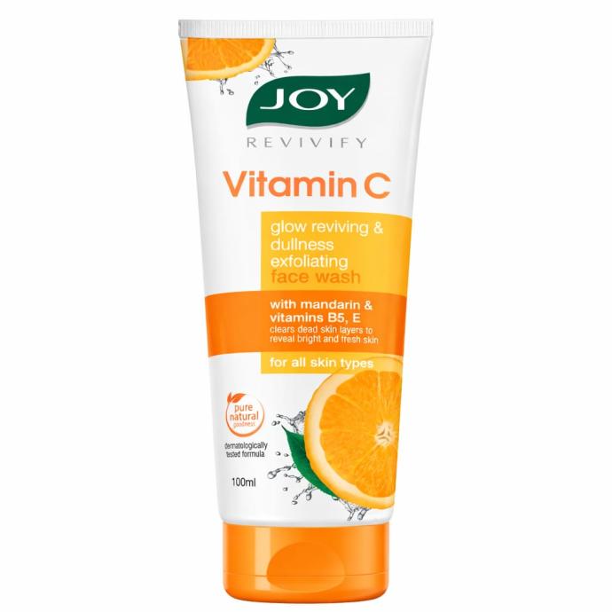 Joy Vitamin C Brightening Face Wash For Bright and Glowing Skin 100ml  Fades Blemishes and Restores Skin Barrier  Gentle Cleanser for All Skin Types
