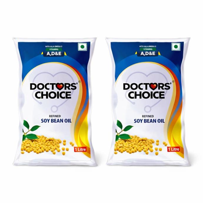 Doctor choice soyabean oil 1L pack of 2