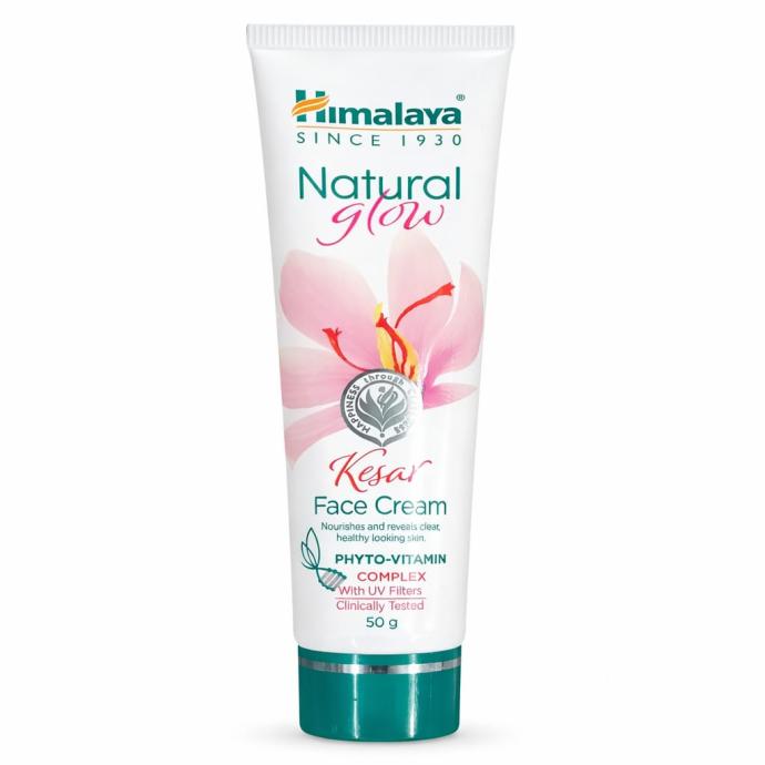 Himalaya Natural Glow Face Cream with Kesar  Vit E  For Nongreasy Eventoned  Radiant Skin Phytovitamin formula with UV protection Reduce Dark spots in 6 weeks Clinically tested  Paraben Free