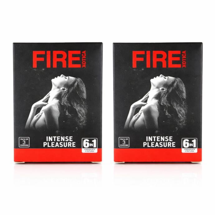 Fire intense pleasure condom pack of 2