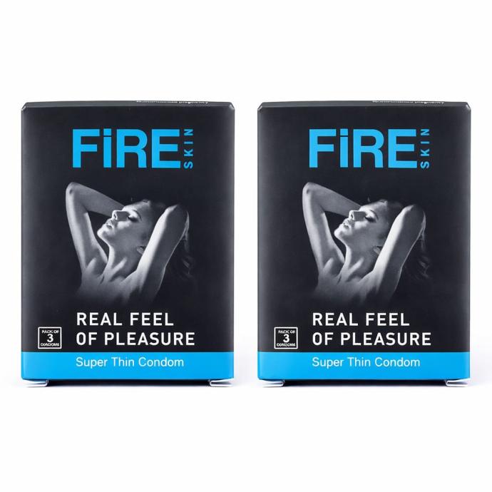 Fire super thin condom pack of 2