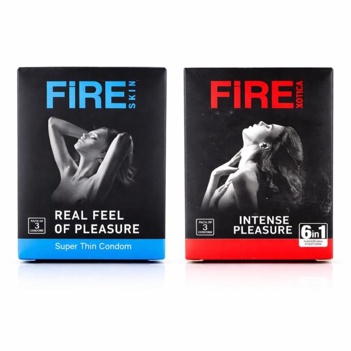 Fire extra time condom, fire super thin condom pack of 2