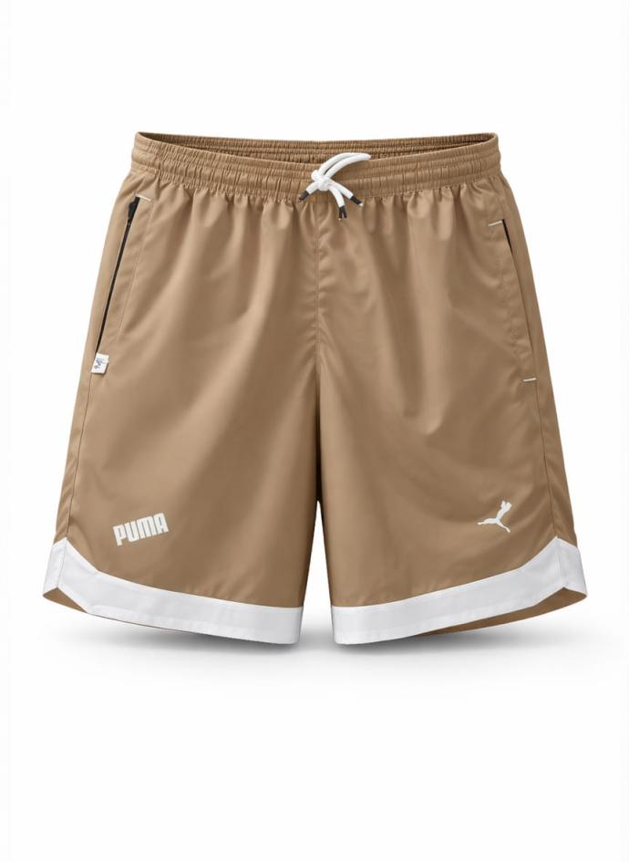 Buy puma beige color polyester half pants for men