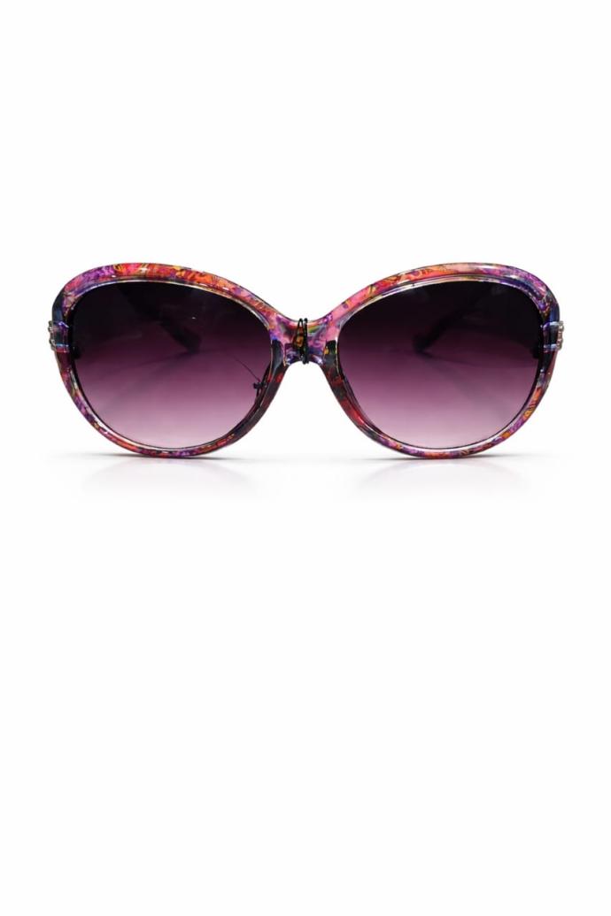 Women oval purple sunglasses