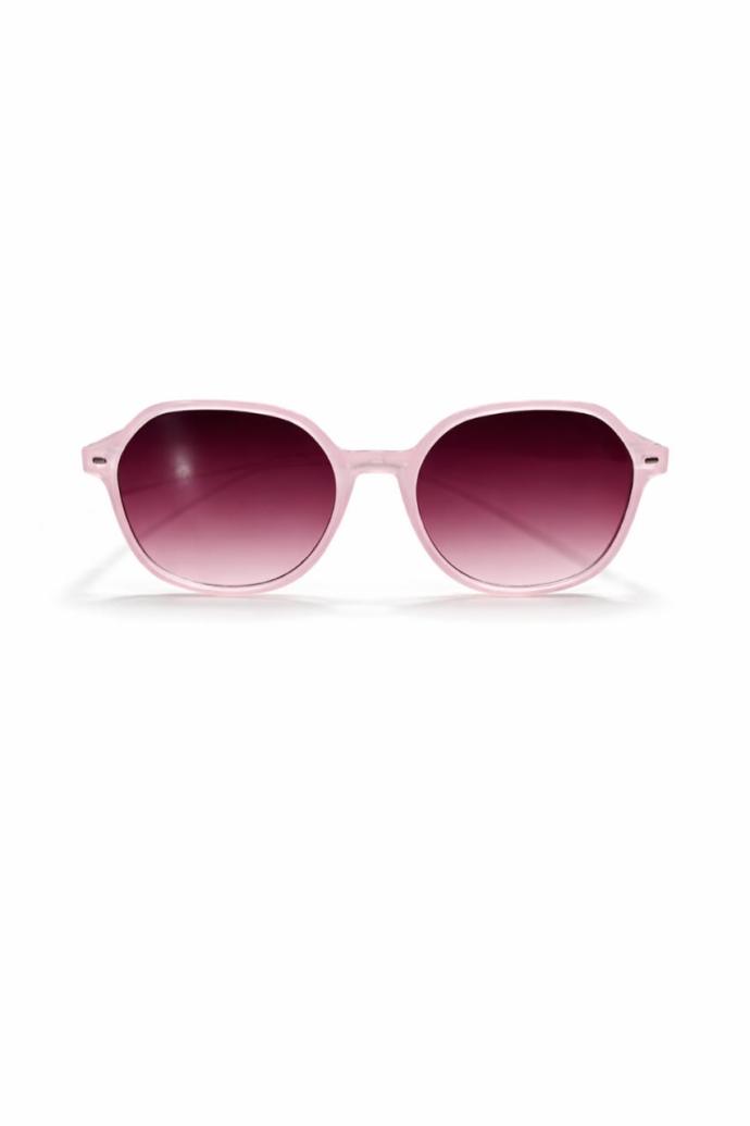 Pink round sunglasses for women
