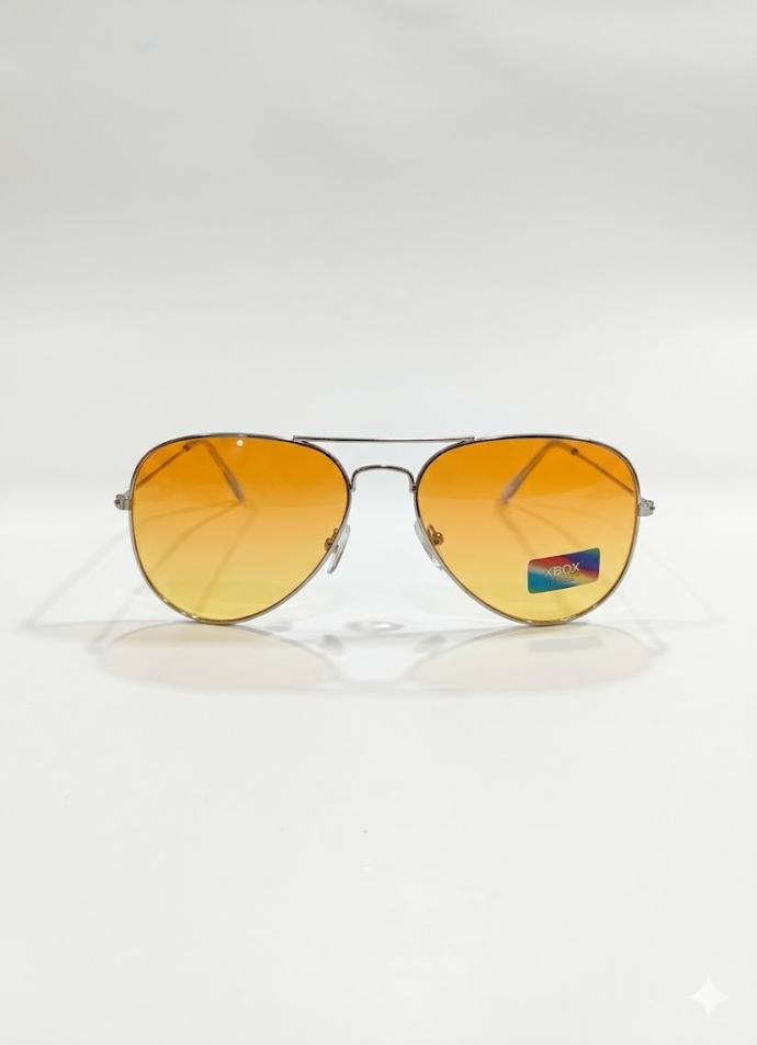 Buy classic aviator sunglasses yellow gradient lens metal silver frame stylish