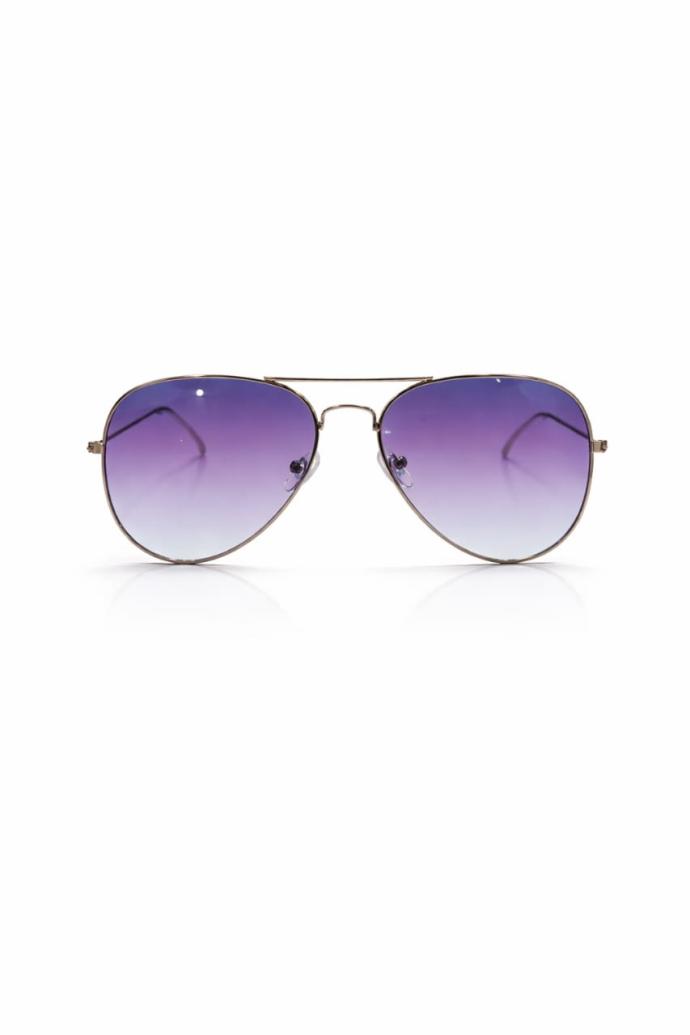 Gradient, mirror, UV protection aviator violet sunglasses for men and women
