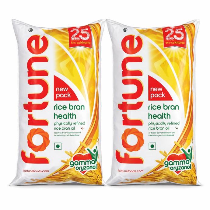 Fortune rice bran oil 1L pack of 2
