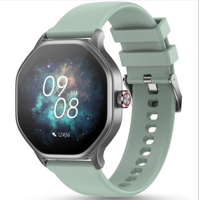 Pebble Hive 1.39 Inches LCD Display Green Smart Watch  UM