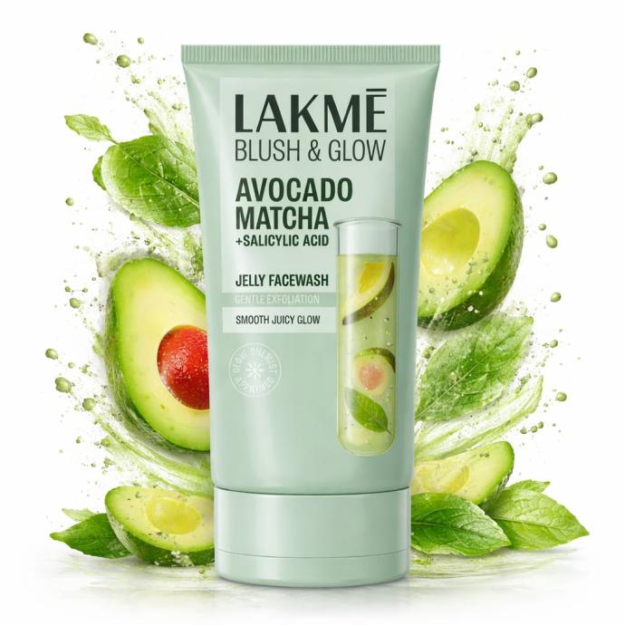 Lakme Blush  Glow Avocado Matcha  Salicylic Acid Jelly Face Wash 50 gm