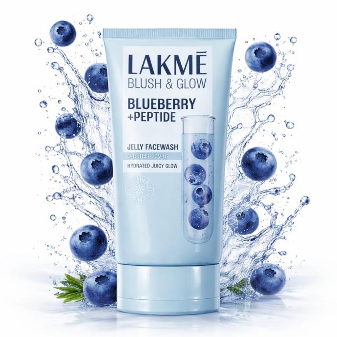 Lakme Blush  Glow Blueberry and Peptide Jelly Face Wash 50 gm