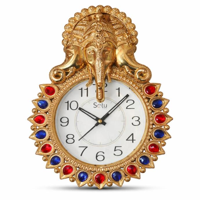 Decorative lord Ganesh analog wall clock for home
