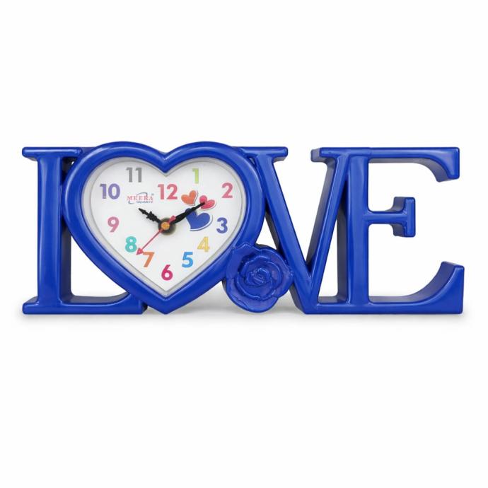 Decorative love shaped table clock for home and office