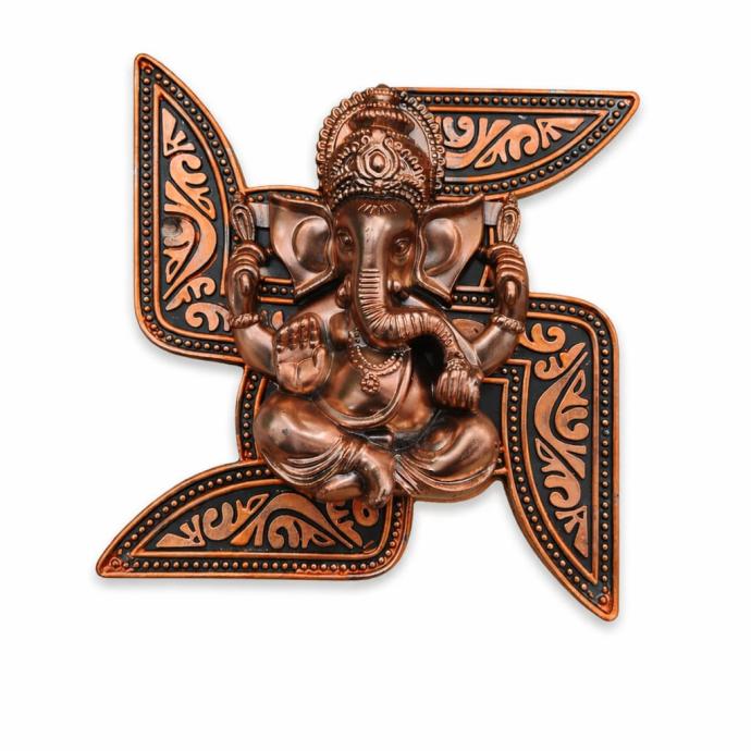 Wall Hanging Religious God Swastik Shri Ganesh Idol Decorative Wall Frame Handicraft Statue Showpiece Gift Item