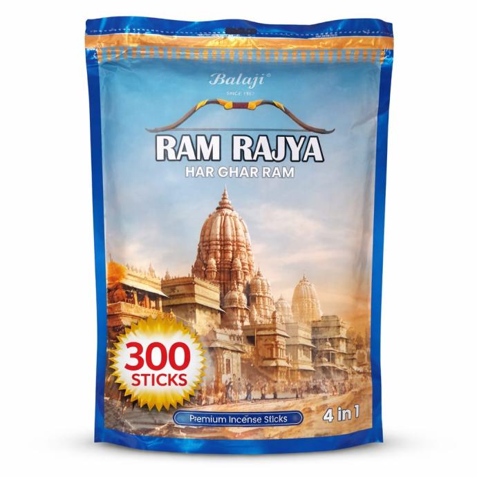 Balaji ram rajya har ghar ram 4 in 1 premium incense agarbatti
