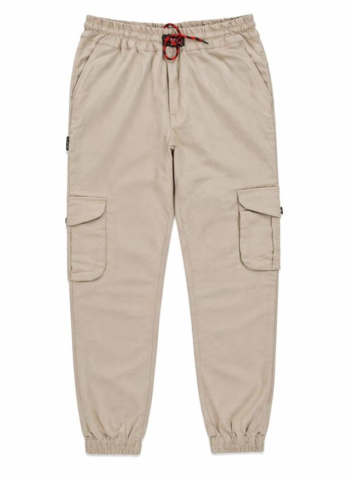 Beige colour 6 pocket cotton cargo joggers perfect for boys pack of 1