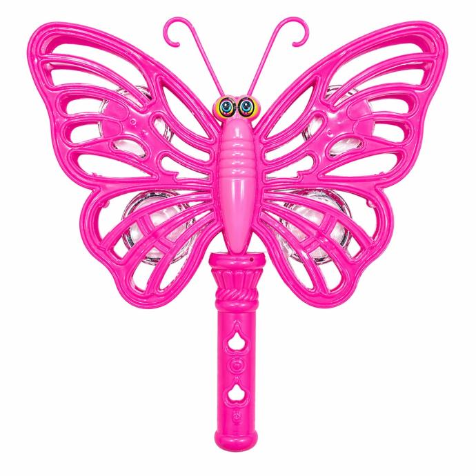 Pink butterfly rattle for kids