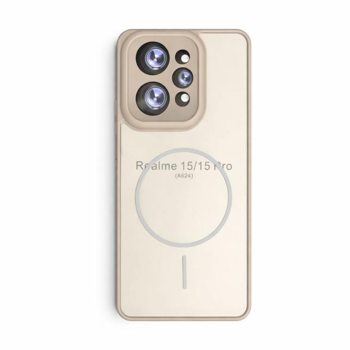 Back Cover  fo realme 15 Pro 5g mag safe matte case  light gray