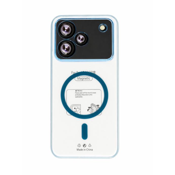 Realme P4 5g  Case Cover Compatible With Mag Safe White  and blue