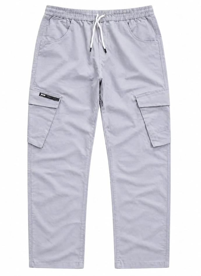 Men white color 6 pocket cargo