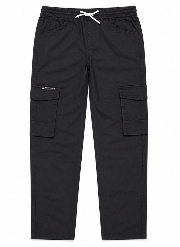 Men Black Color 6 Pocket Cargo