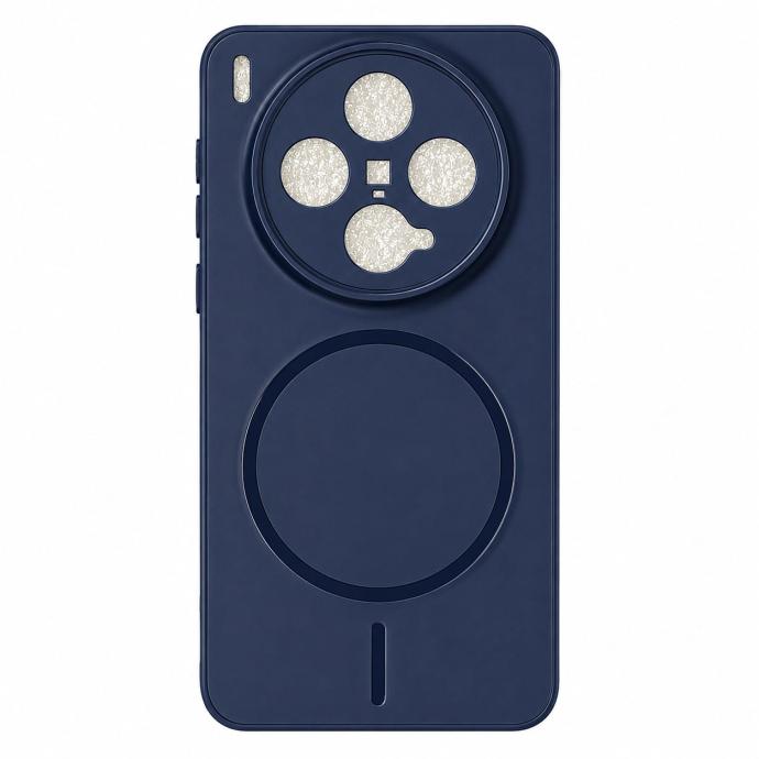 Magsafe Liquid Silicone Phone  Navy BlueCase For vivo X300 Pro
