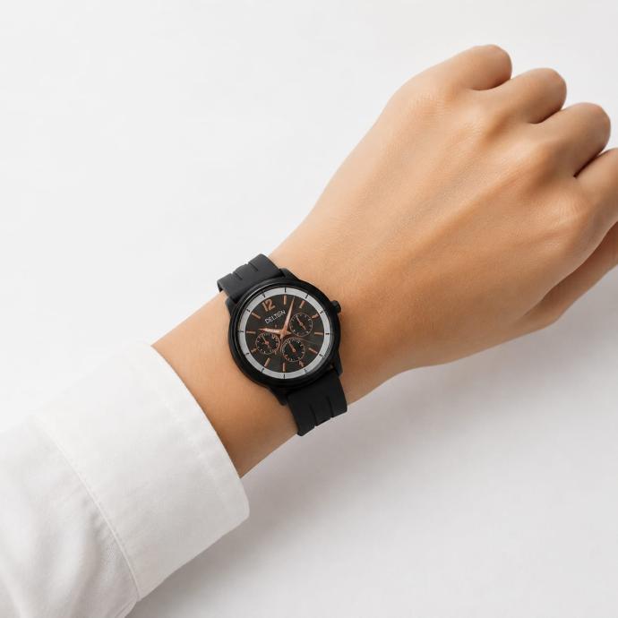DELTON Black Analog Mens Watch