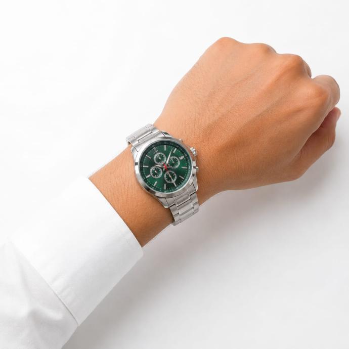 Mens Silver Stainless Steel Analog Watch