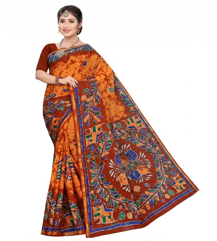 Multicolor Traditional Printed Saree for Women