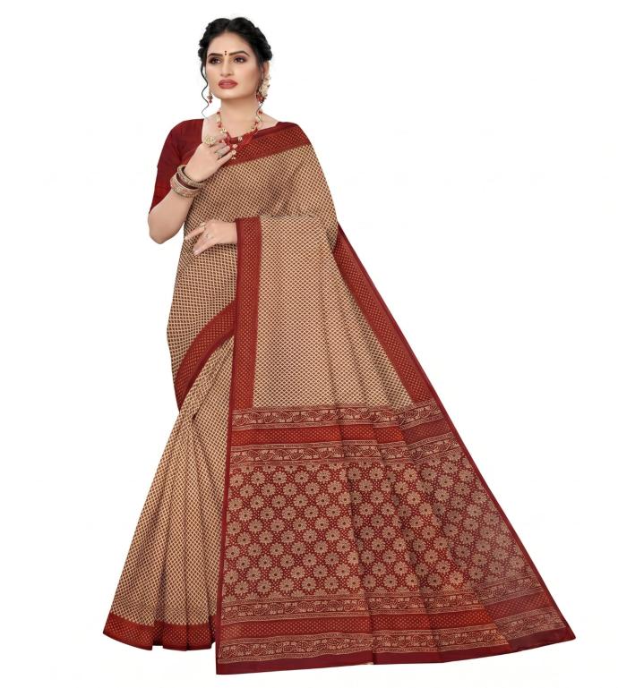 Daily Wear Cotton Saree with Designer Border