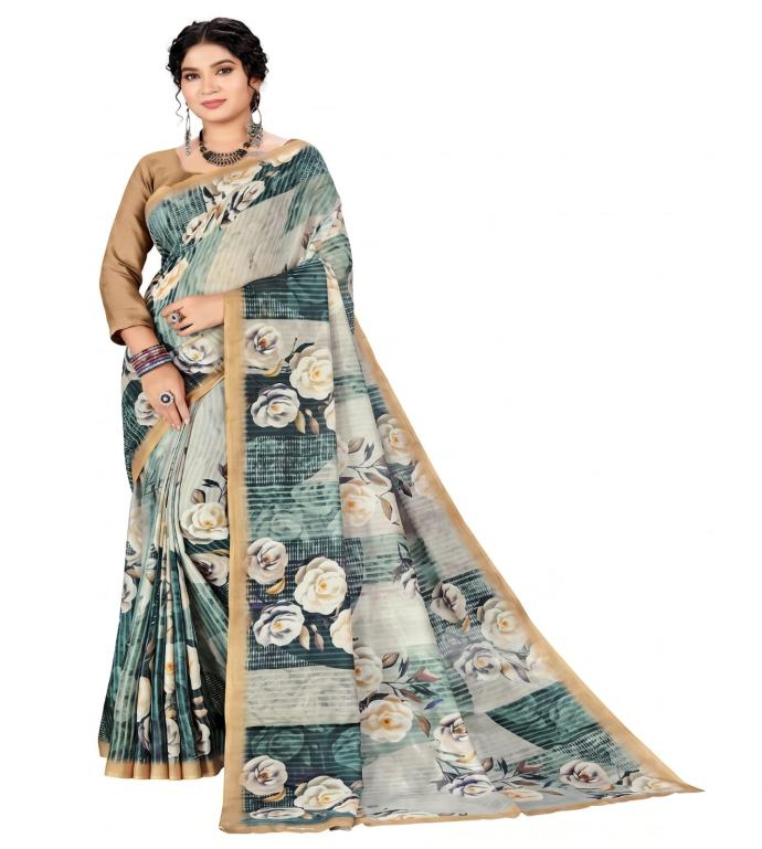 Sangam Designer Floral Printed Saree