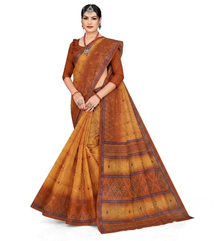 Handloom Style Printed Saree