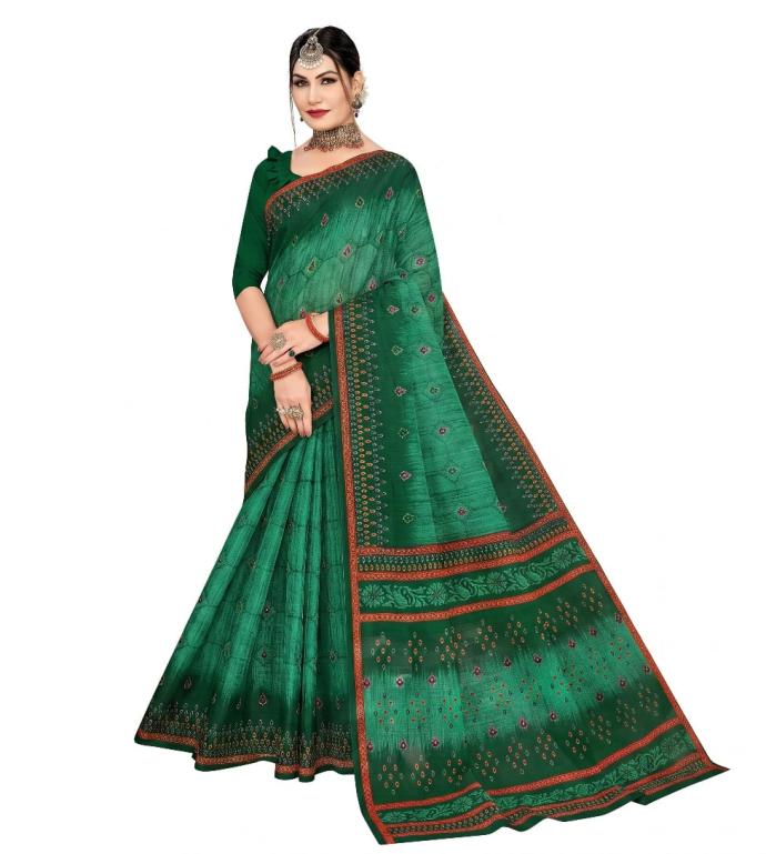 Ethnic Silk Blend Saree